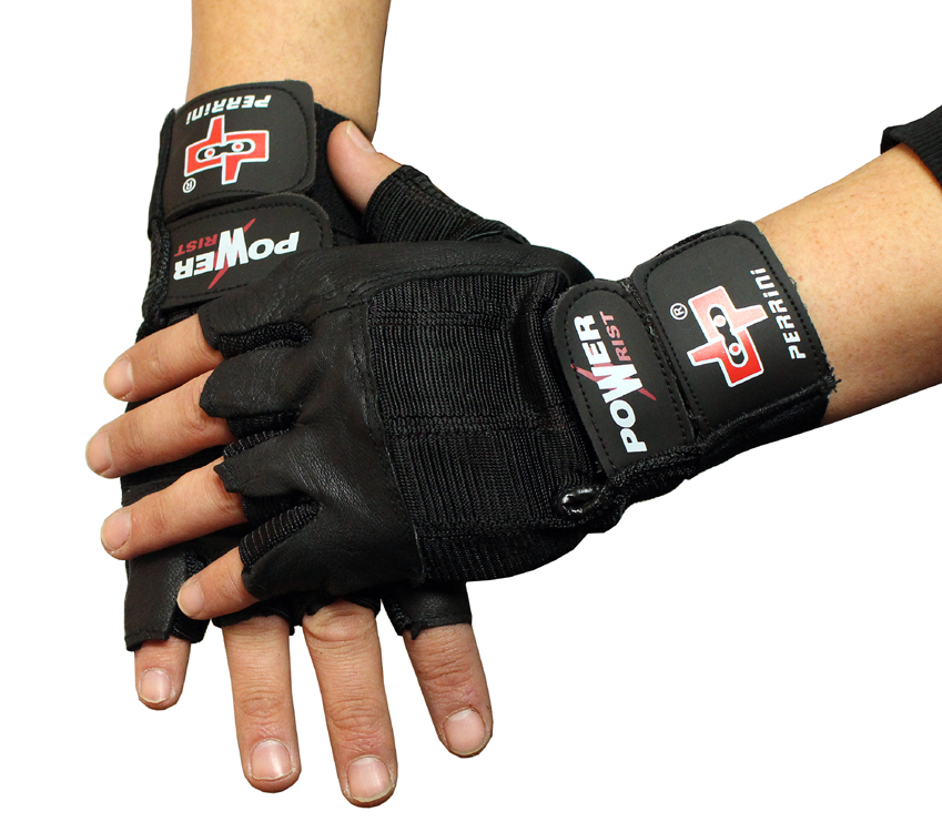 282-S Fingerless Gloves Leather Working Out - Weight Lifting, Small - Black