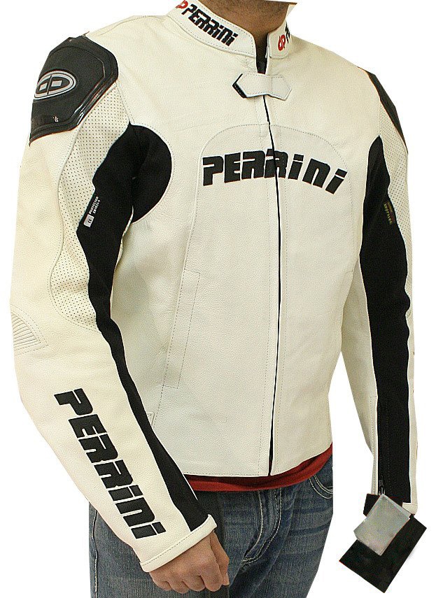 347W-44 Motorcycle Racing Leather Jacket GP Armor Tornado Ce, Size - 44