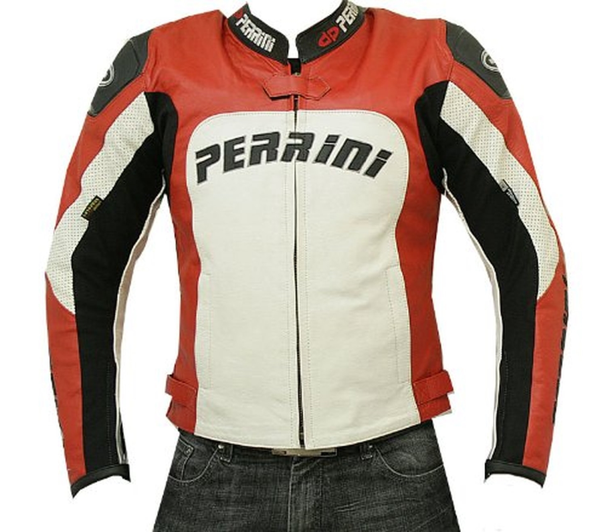 347R-40 Motorcycle Racing Leather Jacket GP Armor Tornado Ce, Size - 40