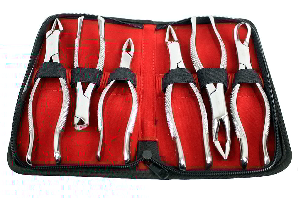 Picture of Shelter 12143 Bdeals American Pattern Dental Extracting Forceps Dental Instruments New - 6 Piece Set