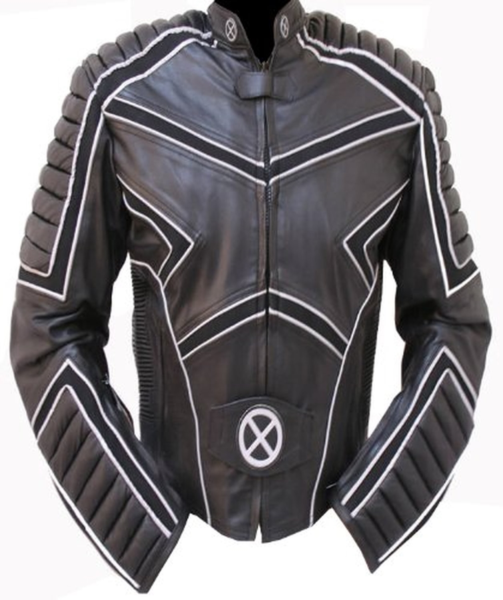 Motorcycle Leather Jacket - Black - Size 42 - CE Armor Included