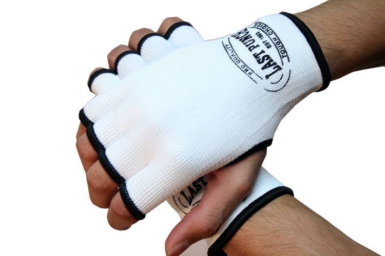 9032-S MMA Hand Wrap Training Gloves - White, Small