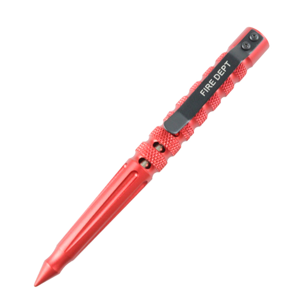 9857 6 in. Hunt-Down New Powerful Fire Survival Tactical Pen for Self Defence, Red