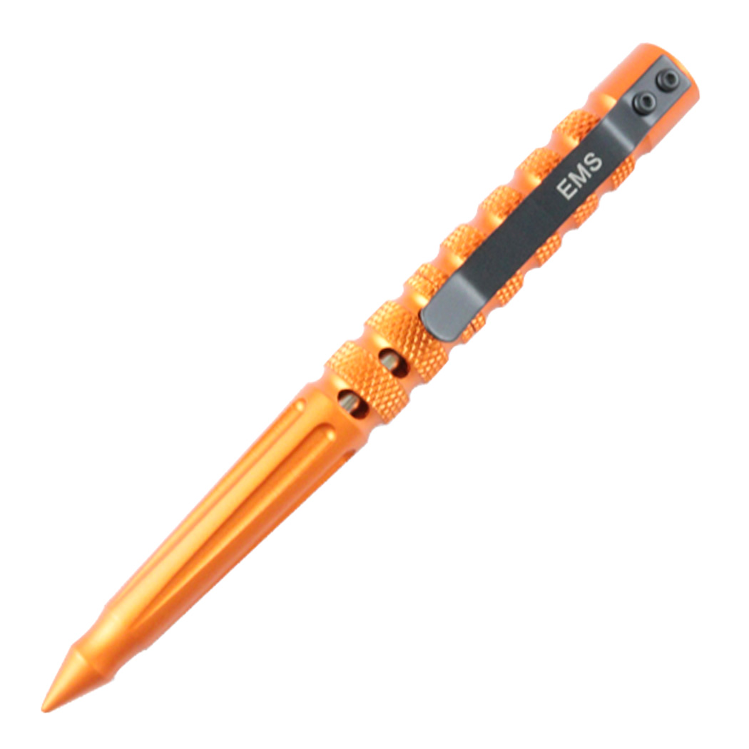 9858 6 in. Hunt-Down New Powerful EMS Survival Tactical Pen for Self Defence, Orange