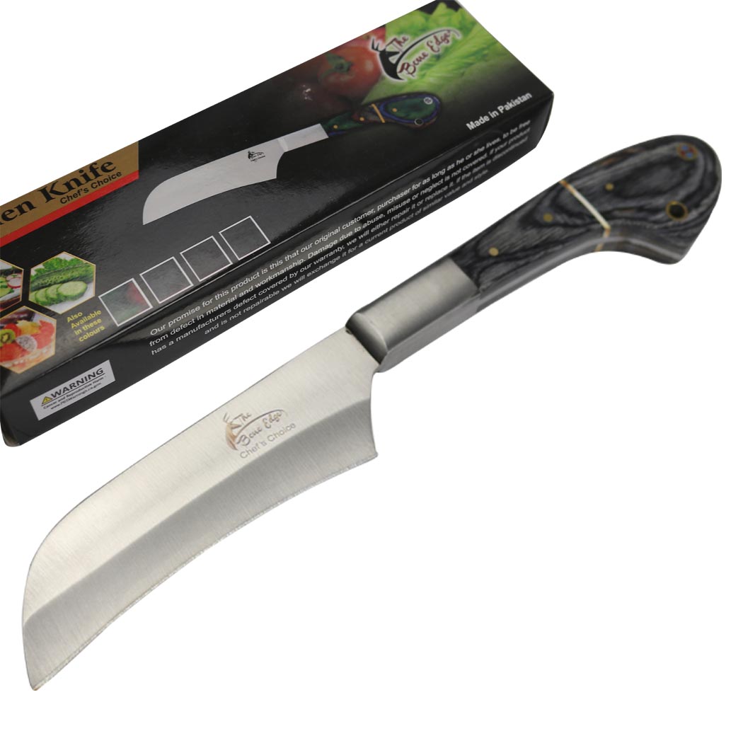 13319 10 in. The Bone Edge Chef Kitchen Knife with Black Packawood Handle Stainless Steel Blade