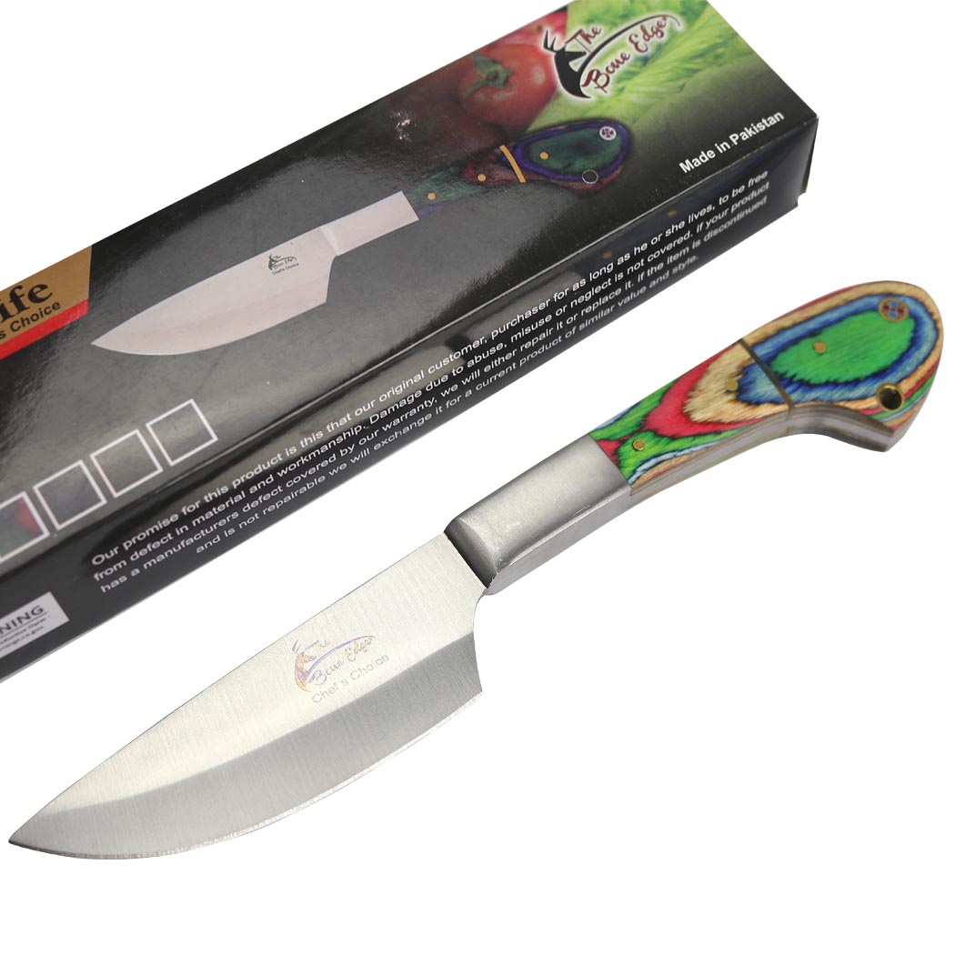 13322 9 in. The Bone Edge Chefs Choice Kitchen Knife with Packawood Handle Steel Blade Full Tang