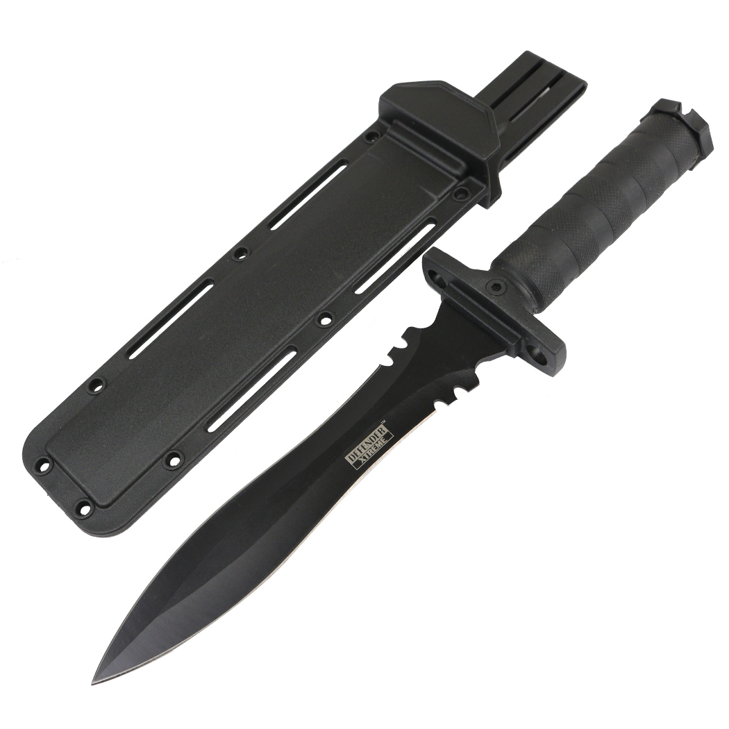 13582 14.5 in. Defender Xtreme Tactical Hunting Knife with ABS Handle Stainless Steel