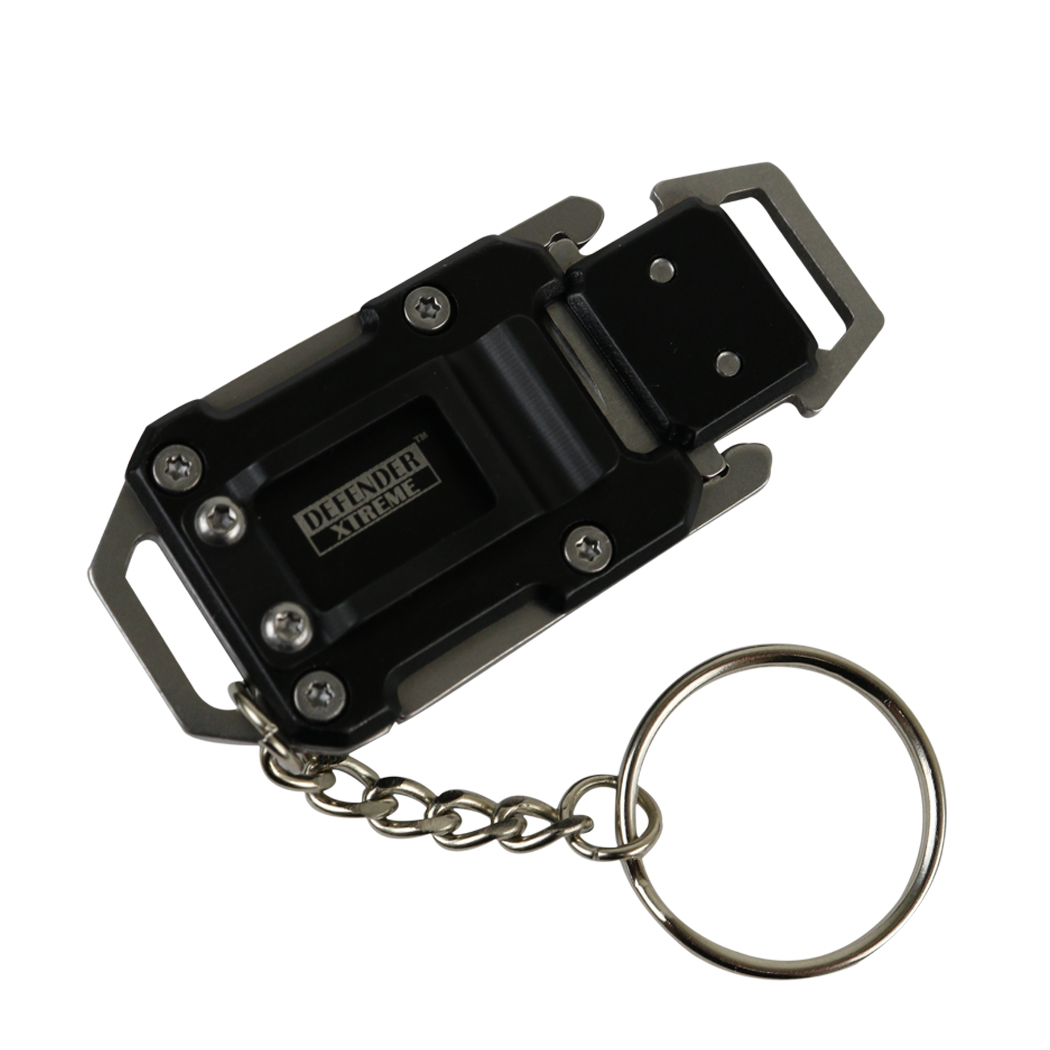 13589 Tactical Survival LED Light Defender Xtreme Chain Keyring Mini Pocket EDC Knife