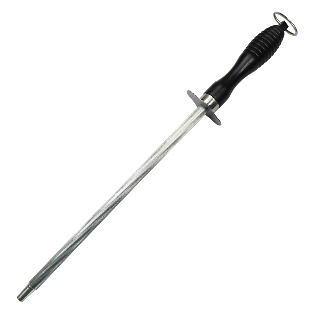 Picture of Defender 14105 11 in. Honing Kitchen Tool Molded Handle Steel Knife Sharpening Sharpener Stick - Black