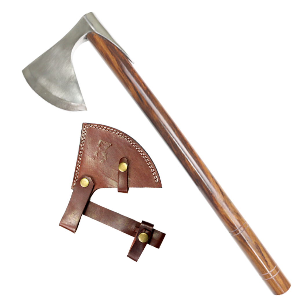 14149 20 in. Sharp Steel Blade Cutting Hunting Axe - Wood Handle with Sheath