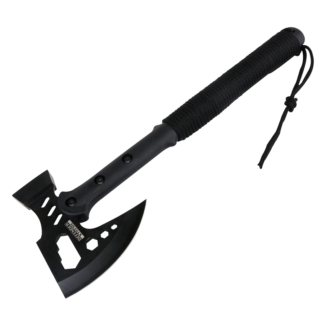 13460 15 in. Throwing Flat Head Stainless Steel Tactical Axe - All Black
