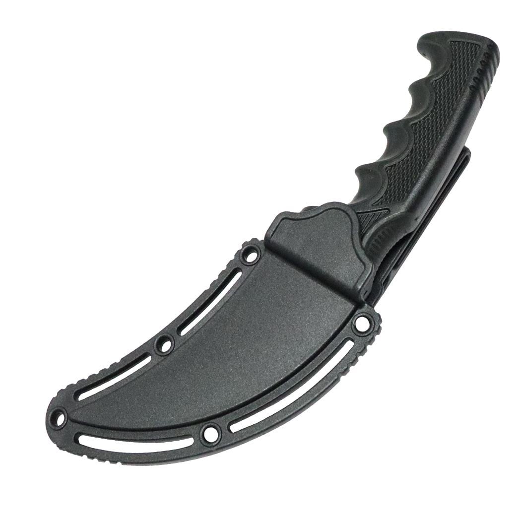 13828 8.5 in. Karam Bit Knife with Handle & Sheath Fixed Blade - Red & Black