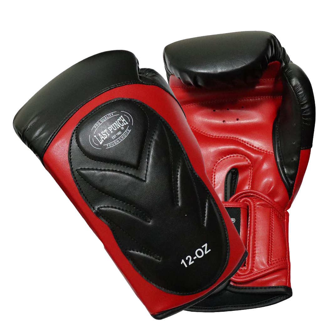 13771 12 oz Pro Style Training Sparring Boxing Gloves - Red & Black