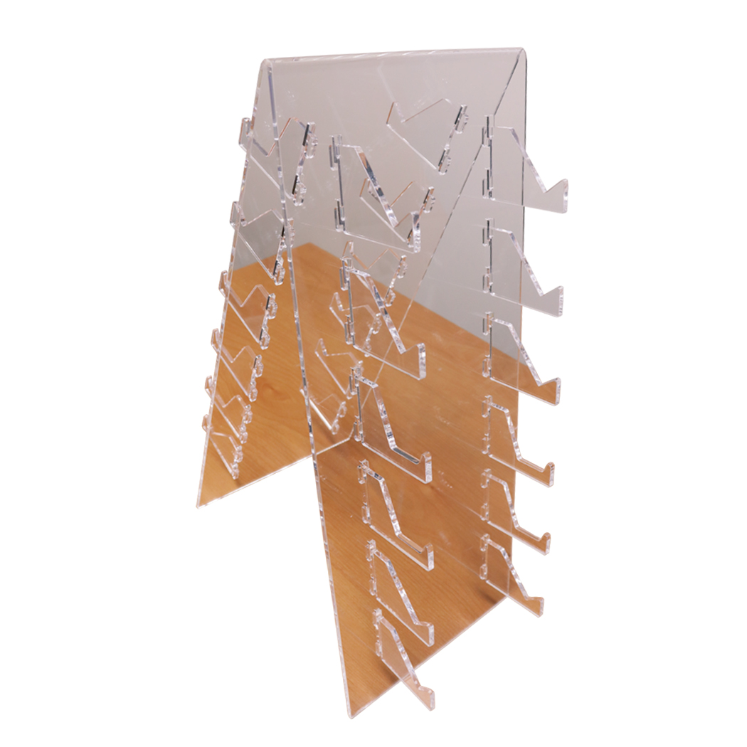 DISPLAY9 2 Sided V Shape Pocket Knife Acrylic Display Stand - 6 Piece