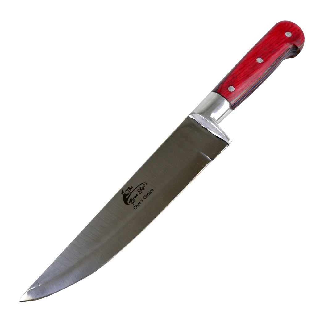 Picture of TheBoneEdge 13446 10.25 in. Chef Choice Stainless Steel Wood Handle Cooking Kitchen Knife