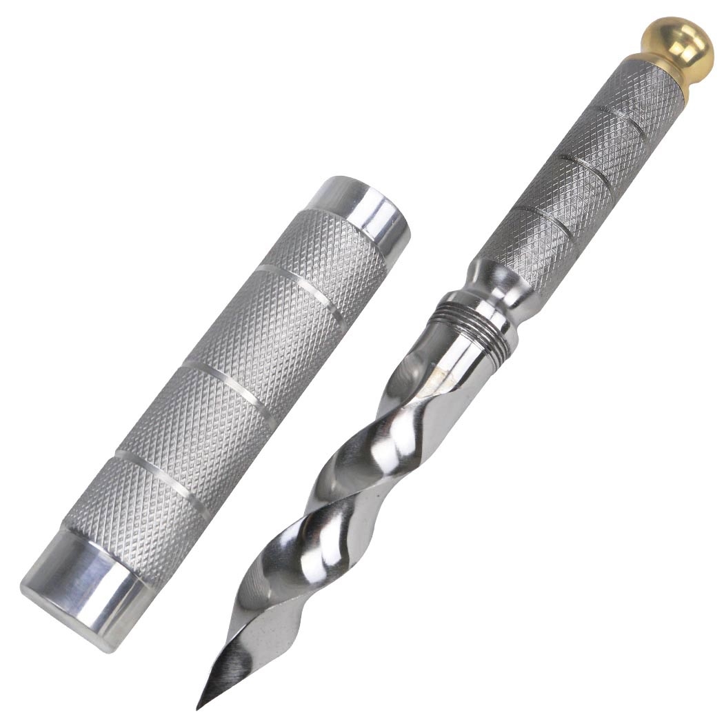 13657 10 in. All Metal Stainless Steel Tri - Edge Twist Dagger with Aluminum Cover