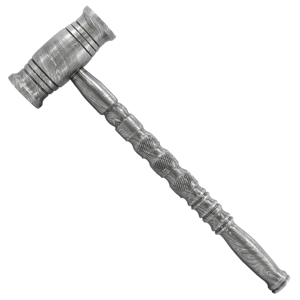 14338 9 in. Hand Made Stunning Handle Damascus Steel Hammer