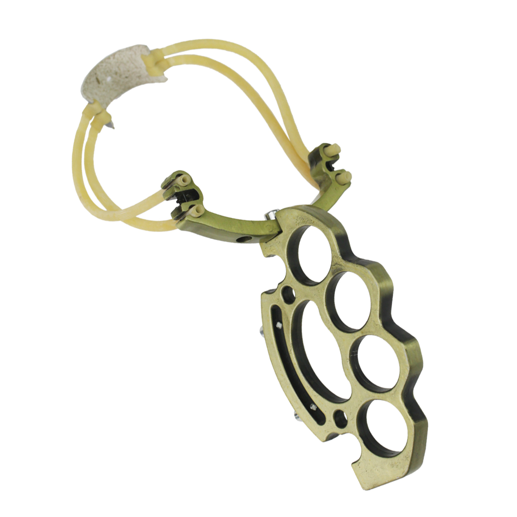Picture of Defender 14381 Heavy Duty Metal Two Card Rubber Band Outdoor Hunting Slingshot