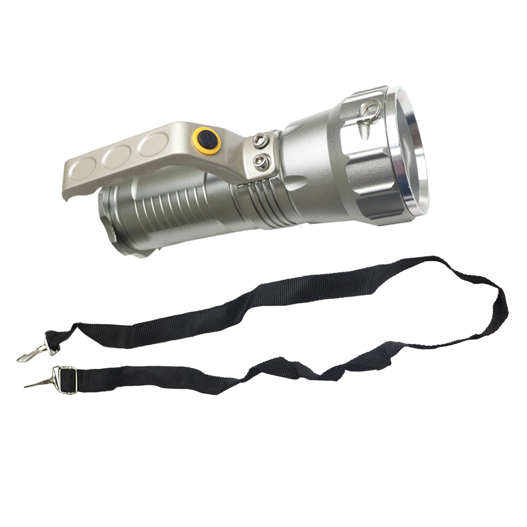 FLT010 600 Lumens Indoor Outdoor Zoom Adjustable Flashlight with Handle - Silver