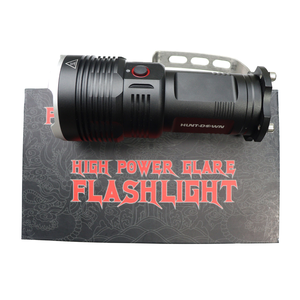 FLT011 3000 Lumens Indoor Outdoor Reflector Flashlight with Handle - Black