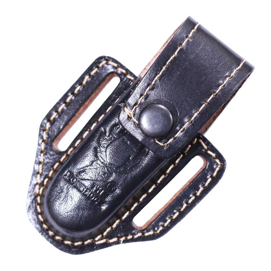 P21 4 in. Leather Pouch for a Knife Belt Loop Tactical Folding Knife - Black