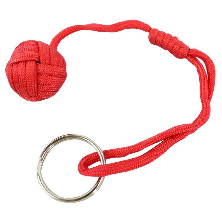 5918 Paracord Keychain Portable, Red Color Small Ball