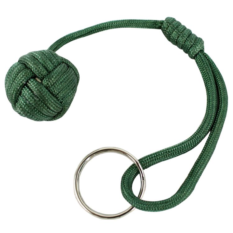5919 Paracord Keychain Portable, Green Color Small Ball