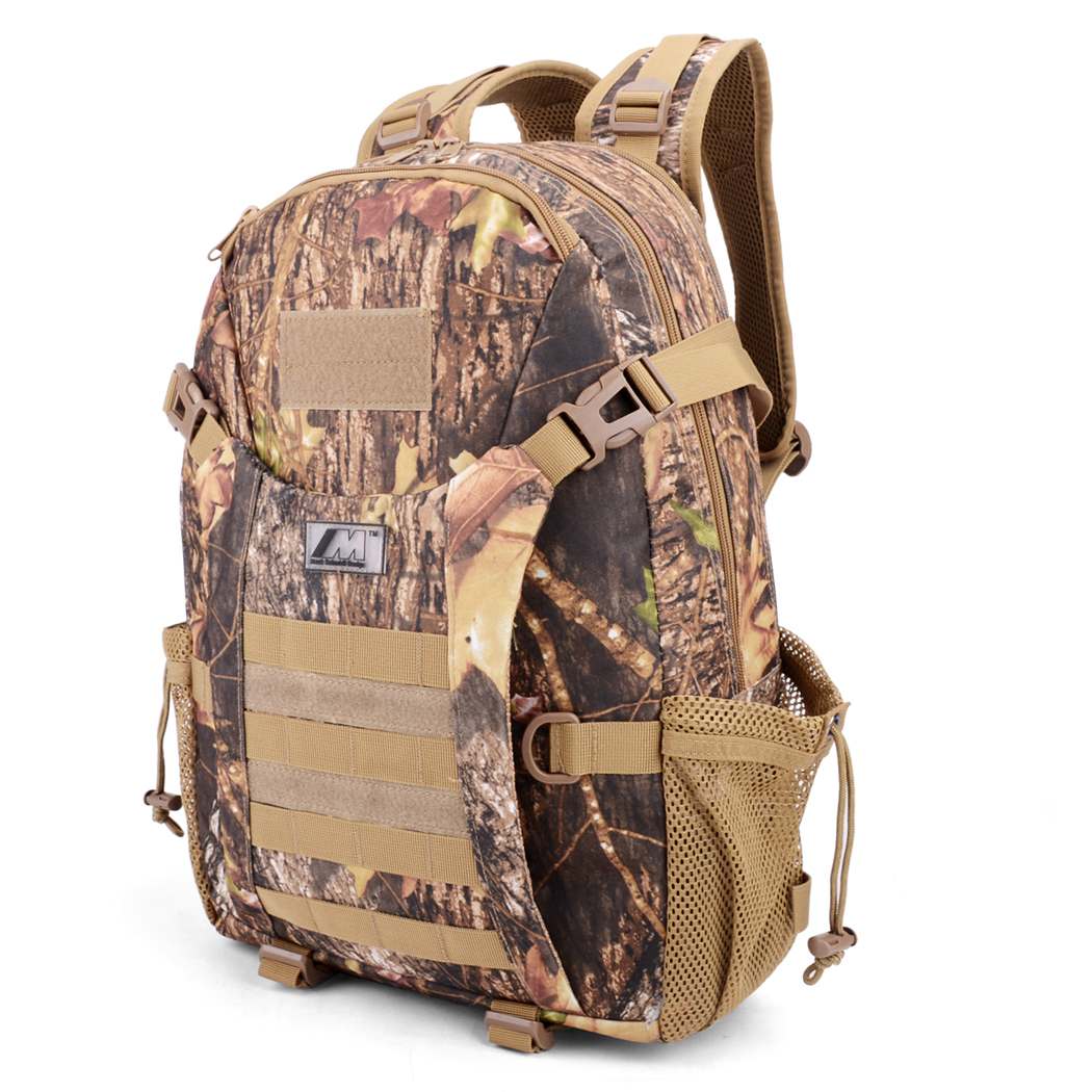 BL074-ML 30 L Tactical Military Assault Outdoor Hiking Camping Hunting Molle Bag Backpack - Maple Leaf