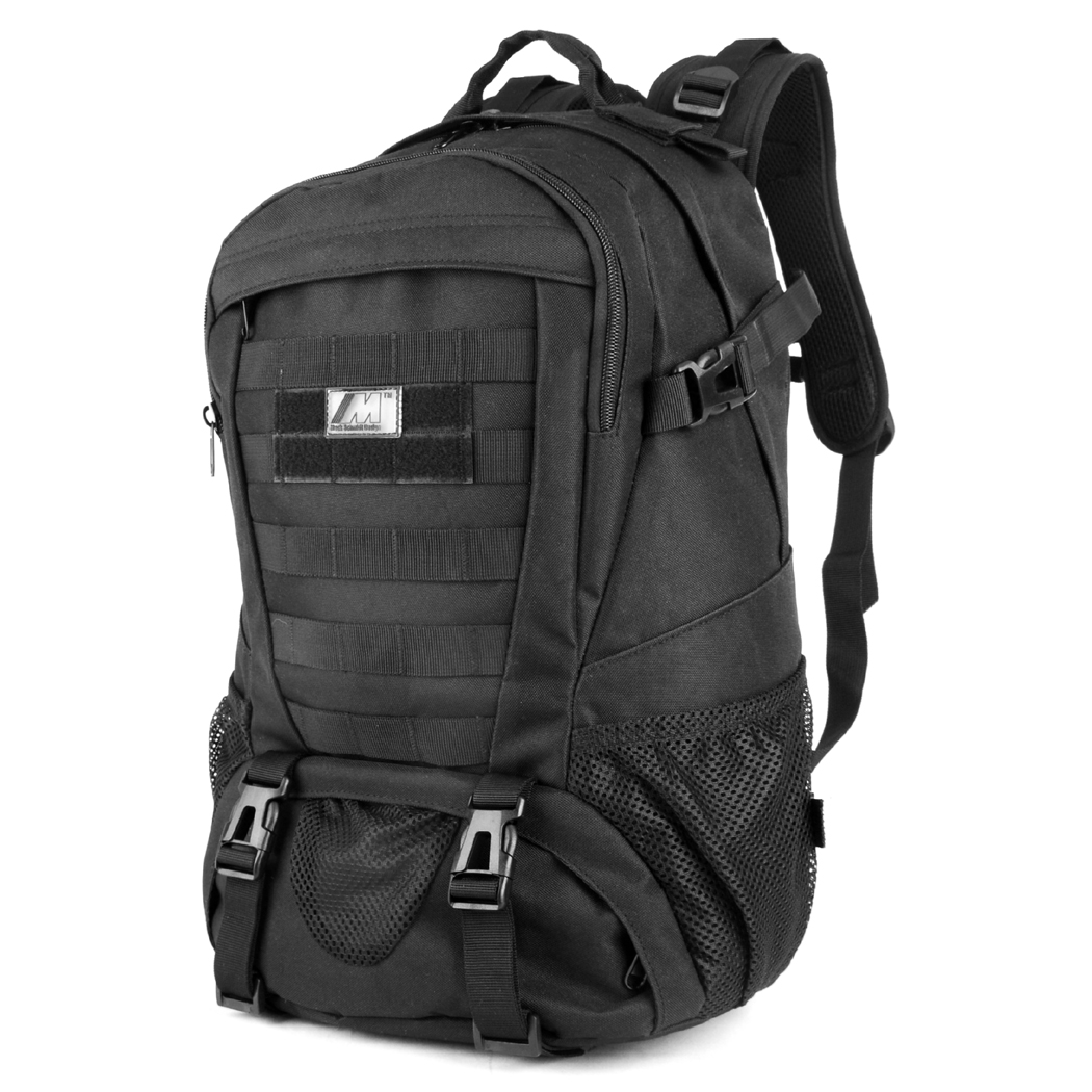 BL080-BK 28 L Tactical Military Assault Outdoor Hiking Camping Hunting Molle Backpack - Black Color