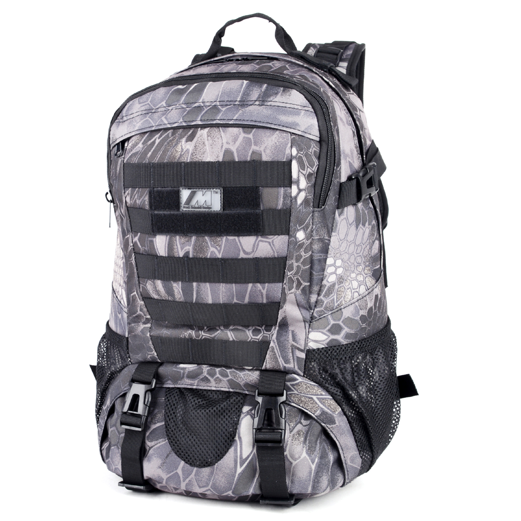 BL080-PB 28 L Tactical Military Assault Outdoor Hiking Camping Hunting Molle Backpack - Pantone Black Color