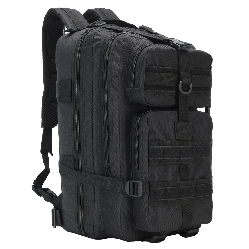 BL163-BK 35 L Tactical Military Assault Backpack Outdoor Hiking Camping Hunting Molle Bag - Black Color