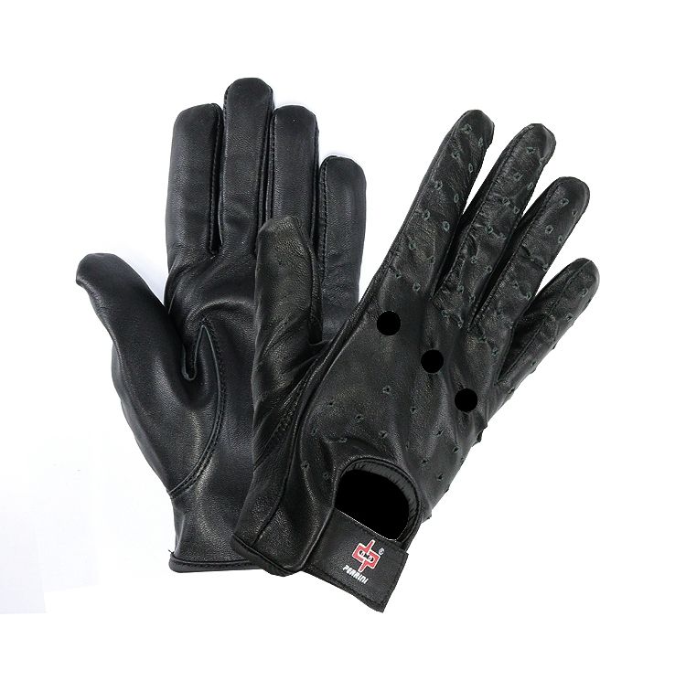 9887-XL Black Genuine Leather Summer Driving Classic Gloves - Extra Large