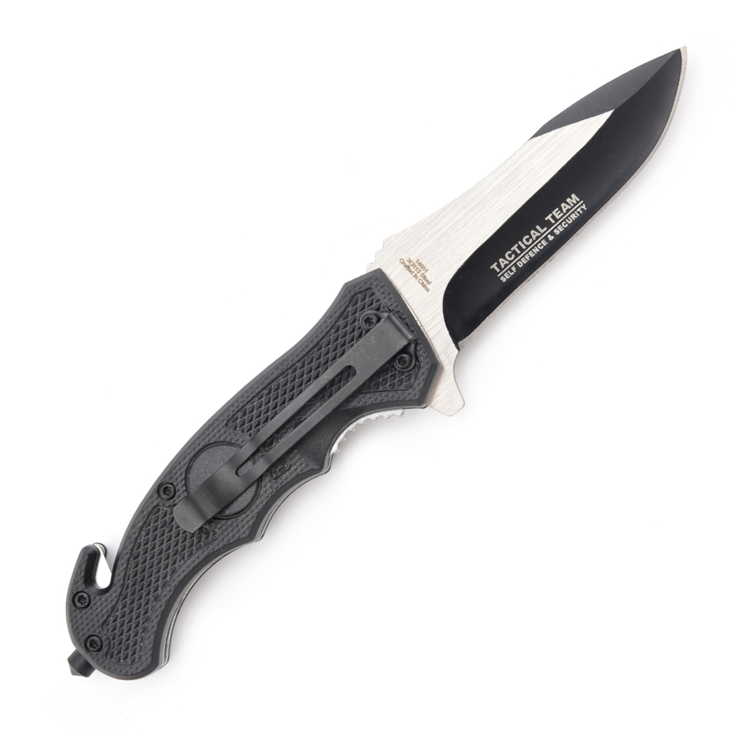 14651 8.25 in. Sheriff Decal Design, 3CR13 Steel Spring Assisted Folding Knife