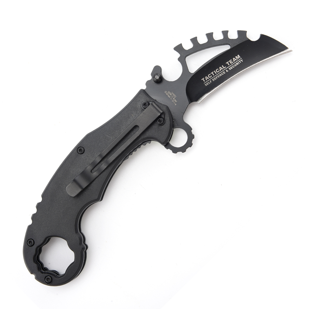14653 7.7 in. Skull Design, ABS Handle 3CR13 Steel Spring Assisted Folding Knife