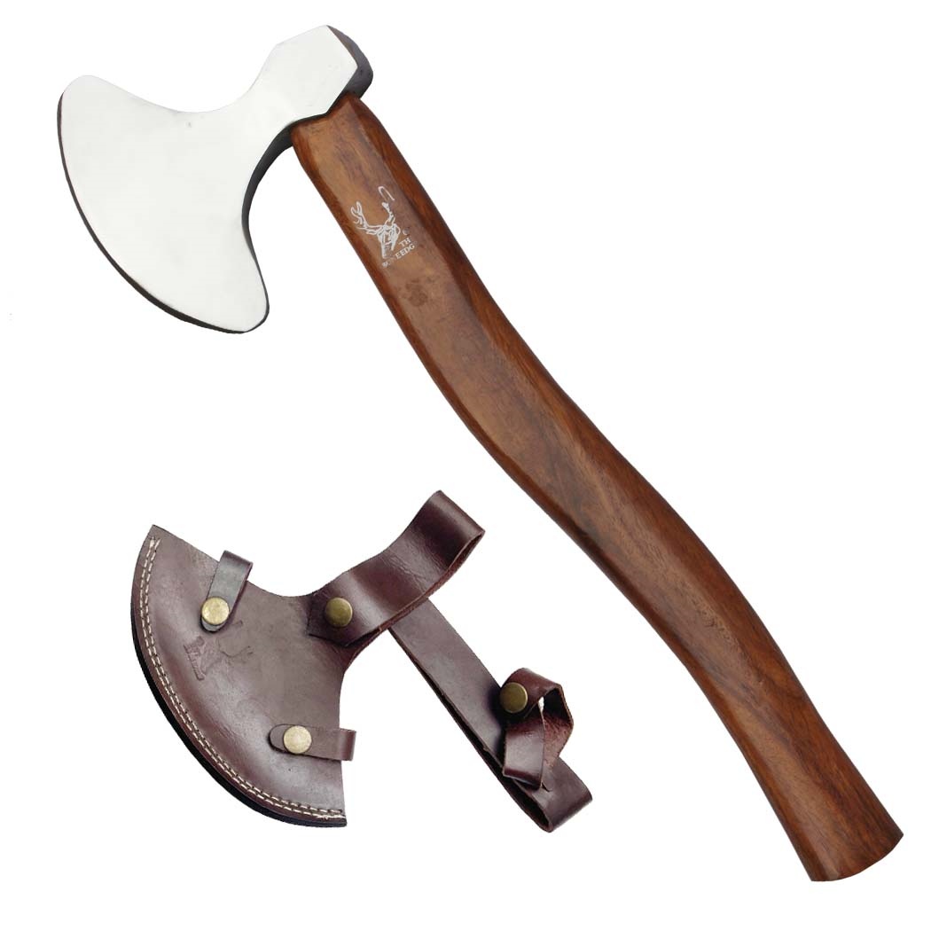 14146 20 in. Cutting Edge Polish Blade Hunting Axe Wood Handle with Sheath