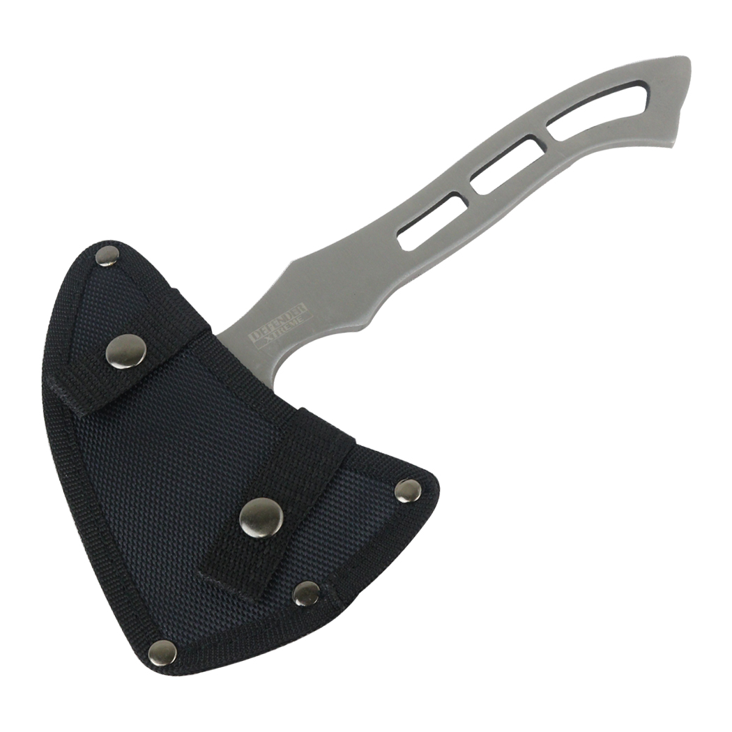 13485 10 in. All Stainless Steel Full Tang Hiking Axe- 3CR13 with Sheath