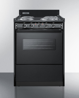 24 in. Wide Electric Range with Oven Window, Interior Light & Lower Storage Compartment, Black