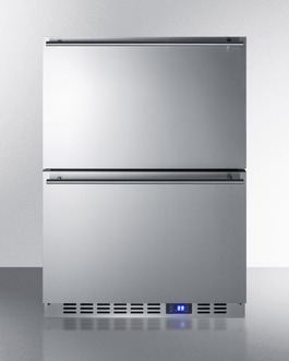 Picture of Summit Appliance FF642D 24 in. Built-In Undercounter Two Drawer Refrigerator&#44; Stainless Steel