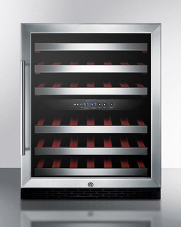 SWC530BLBISTADA 24 in. Built-In & Freestanding Wine Cooler, Replaces SWC530LBISTADA - Black -  Summit Appliance