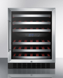 SWC530BLBISTCSS 24 in. Built-In & Freestanding Wine Cooler, Replaces SWC530LBISTCSS - Stainless Steel -  Summit Appliance