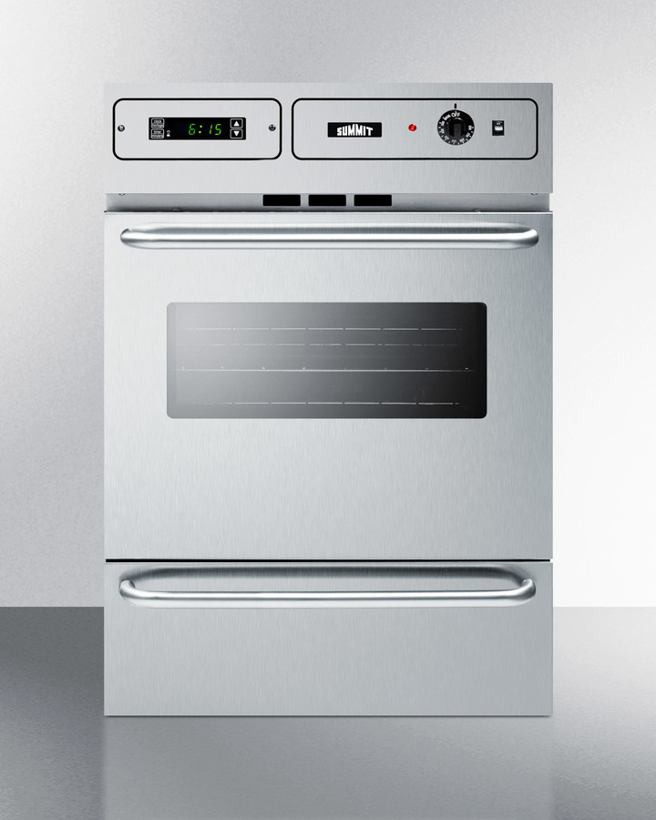 Picture of Summit Appliance TEM788BKW 220V 24 in. Single Electric Wall Oven - Stainless Steel