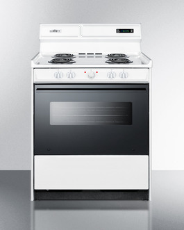 Picture of Summit WEM230DK 30 in. Coil-Top Electric Range with Storage Compartment & Black Door