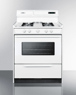 Picture of Summit WNM2307KW 30 in. Gas Range with Spark Ignition & Oven Window - White