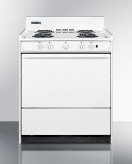 Picture of Summit WEM2171Q 30 in. Coil-Top HUD Approved Electric Range with Cord & Indicator Lights - White
