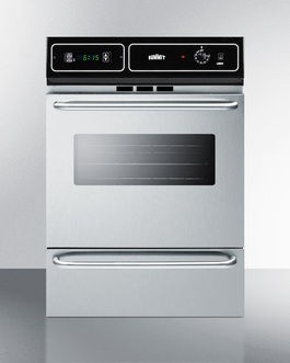 TEM721BKW 24 in. Wide Built-in Electric Wall Oven with Stainless Steel Door & Oven Window -  Summit