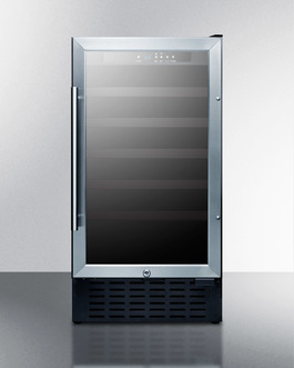 SWC1840BCSS 18 in. Wide Built-in Undercounter Wine Cellar with Digital Controls -  Summit
