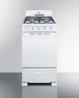 Picture of Summit RG200WS 20 in. Wide Sealed Burner Gas Range&#44; White - Replaces RG200W