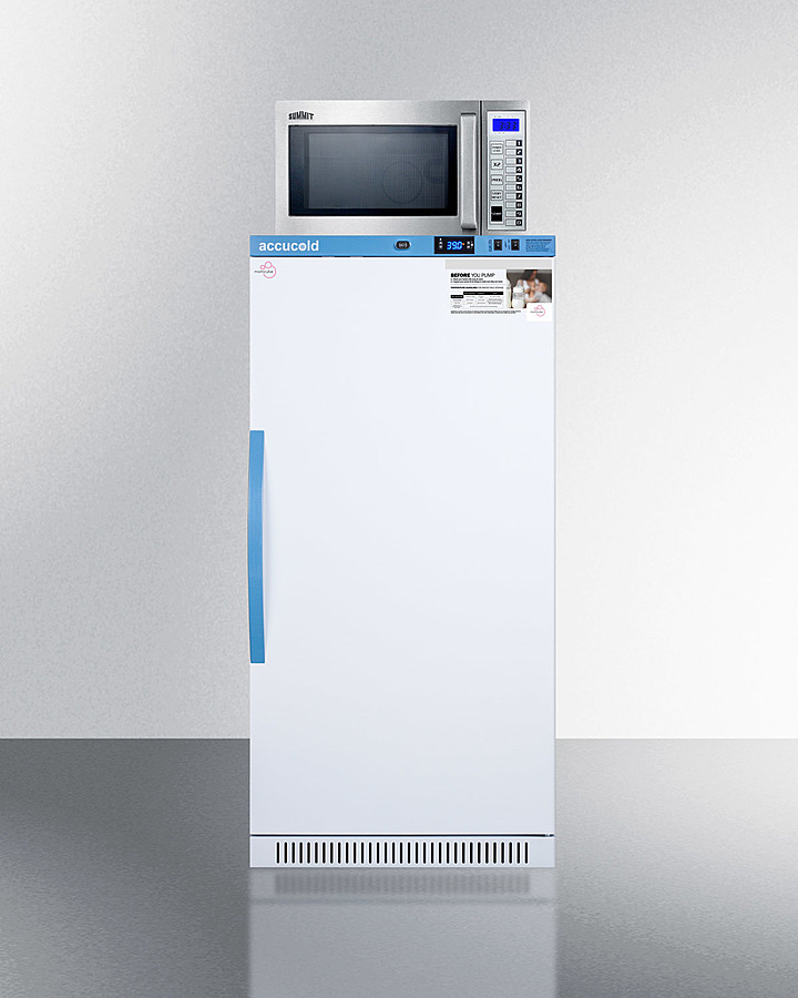 Picture of Summit Appliance MLRS8MC-SCM1000SS 8 cu. ft. Momcube Breast Milk Refrigerator & Microwave Combination&#44; White