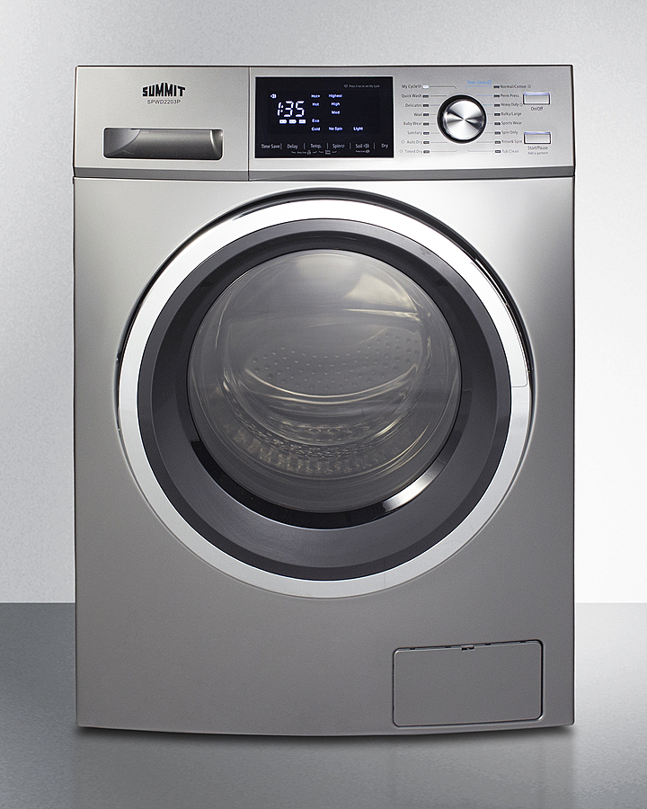 Picture of Summit Appliances SPWD2203P 24 in. Electric All-in-One Washer & Dryer Combo&#44; Platinum