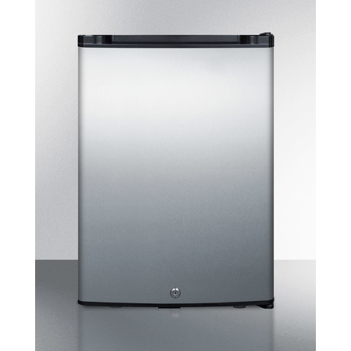 MB26SS 22.25 x 15.88 x 19.5 in. Compact Minibar with Stainless Steel Door Refrigerator, Black Cabinet -  Summit Appliance